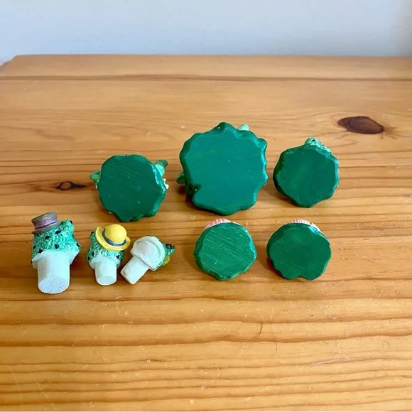 Vintage Miniature Frog Pond Tea Set 9 piece fairy garden doll - Picture 8 of 8